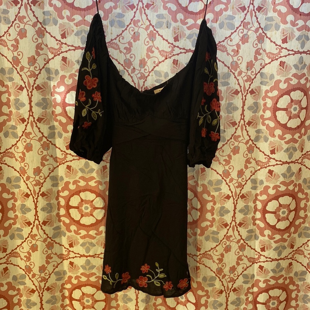 Black mini dress